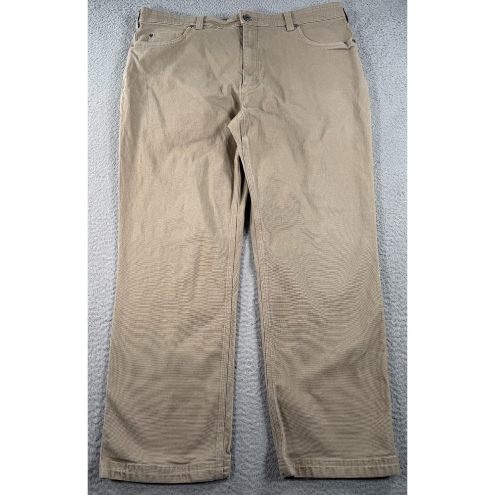Duluth Trading Co Pants Mens 38x28 Flex Fire Hose Standard Fit Khaki Beige